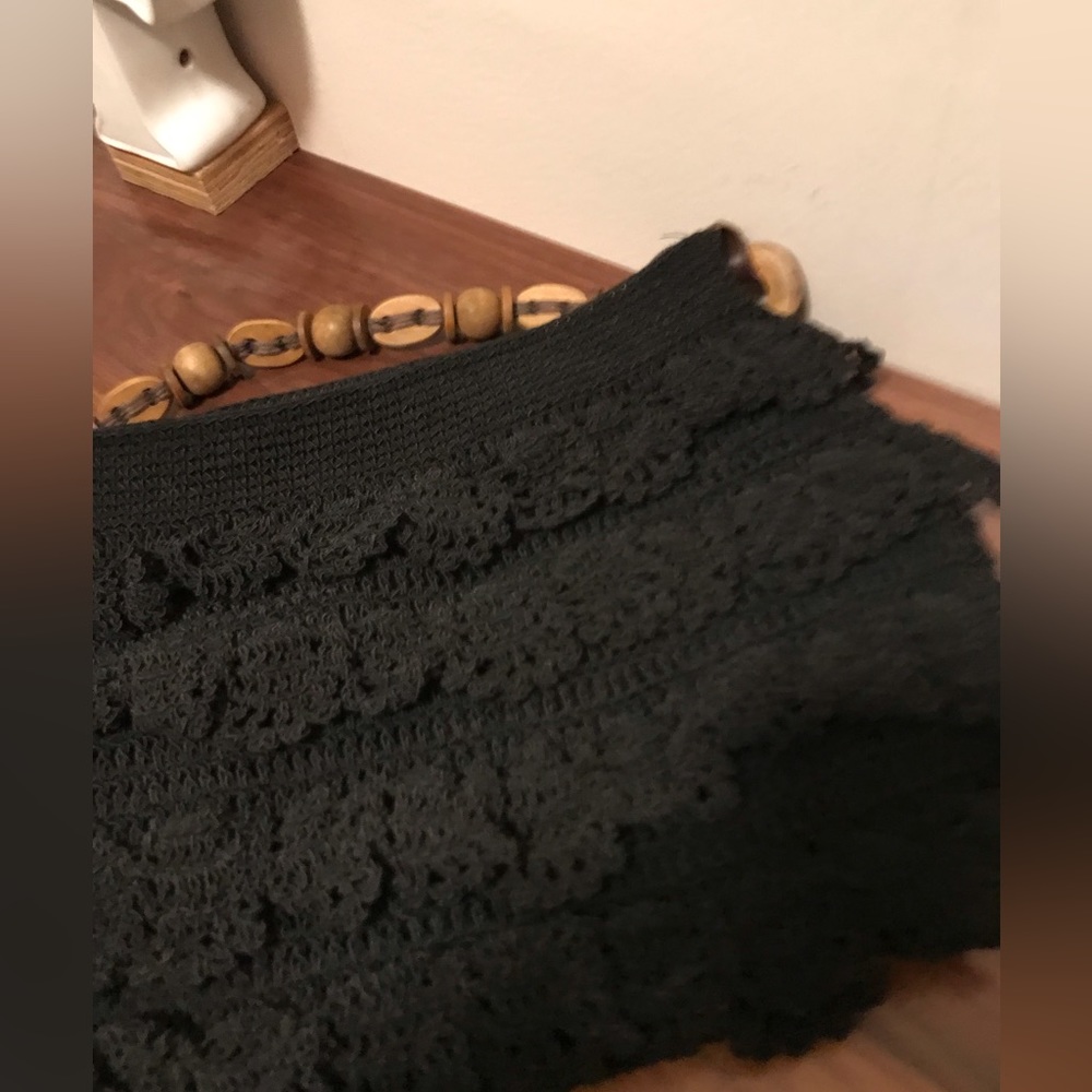Cappelli crochet hand bag in black - Picture 10 of 13